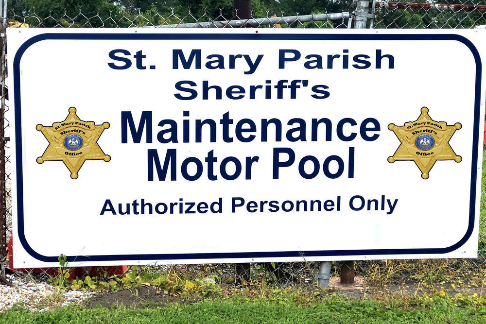 St. Mary Parish Sheriff’s Office Motor Pool sign